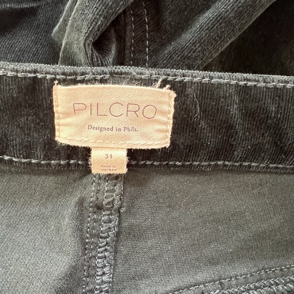 Anthrpologie Pilcro Women's Forrest Green Corduroy Crop Jeans Preppy Sz 31 - Picture 7 of 11